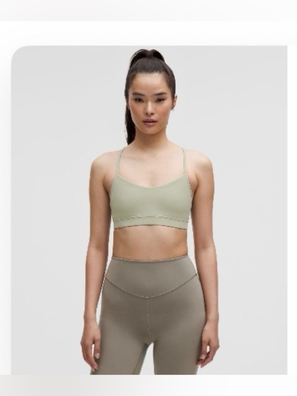 lululemon flow Y bra A-C fog green 8 - Picture 5 of 5